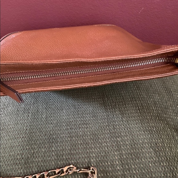 Nordstrom Women's Brown Leather Chain-Detail Crossbody Bag - Picture 11 of 12